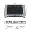 Fellowes Laptop Stand for Desk – Office Suites Plus Adjustable Laptop Stand for the Home and Office – Laptop Riser with 5 Height Adjustments – Max Monitor Size 17″, Max Weight 5KG – Black/Silver