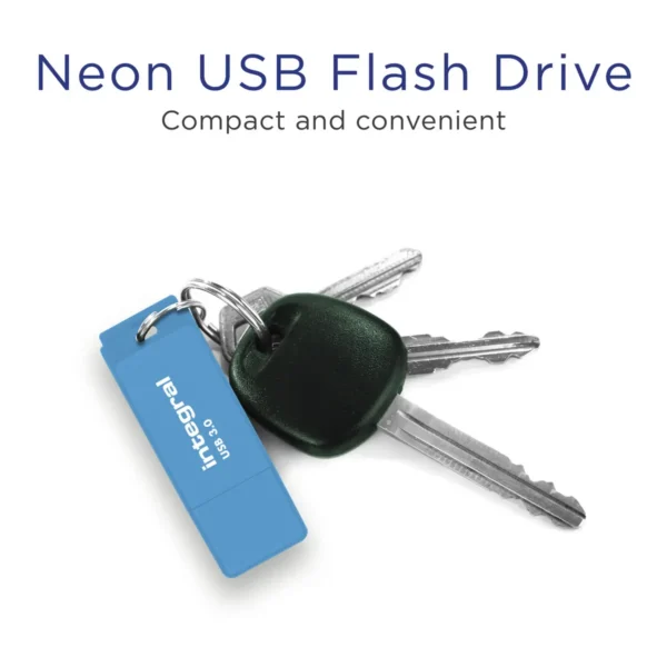 Integral 32GB USB3.0 DRIVE NEON BLUE UP TO R-100 W-30 MBS