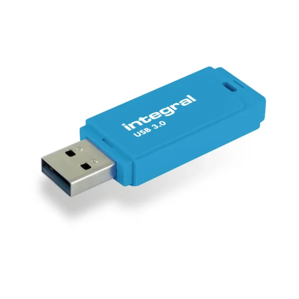 Integral 32GB USB3.0 DRIVE NEON BLUE UP TO R-100 W-30 MBS