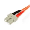 StarTech.com 1m Fiber Optic Cable – Multimode Duplex 62.5/125 LSZH Fiber Jumper Cord – LC/SC