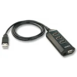 Lindy 42619 interface hub 480 Mbit/s Black