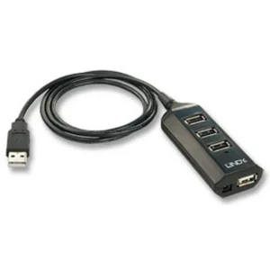 Lindy 42619 interface hub 480 Mbit/s Black
