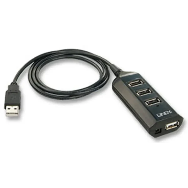 Lindy 42619 interface hub 480 Mbit/s Black