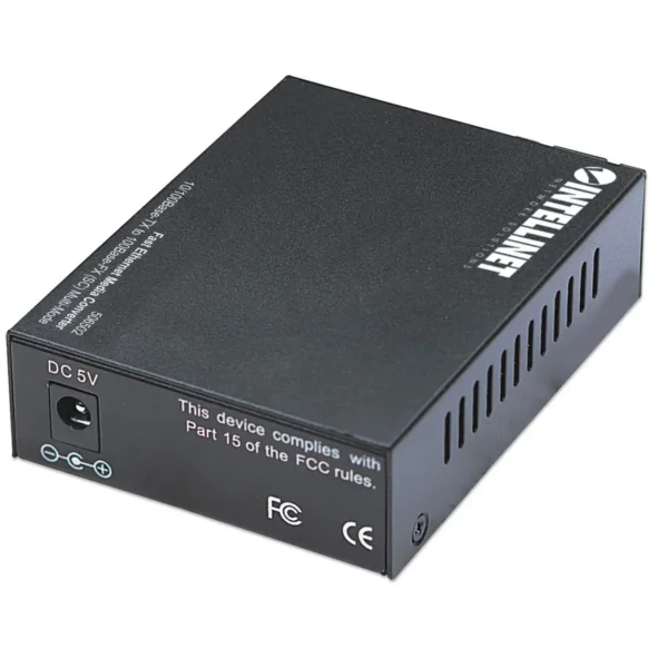 Intellinet Fast Ethernet Media Converter, 10/100Base-Tx to 100Base-Fx (SC) Multi-Mode, 2 km (1.24 mi)