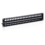 Equip 48-Port Keystone Cat.6 Unshielded Patch Panel, Black