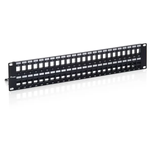 Equip 48-Port Keystone Cat.6 Unshielded Patch Panel, Black