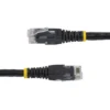 StarTech.com 1ft CAT6 Ethernet Cable – Black CAT 6 Gigabit Ethernet Wire -650MHz 100W PoE RJ45 UTP Molded Network/Patch Cord w/Strain Relief/Fluke Tested/Wiring is UL Certified/TIA