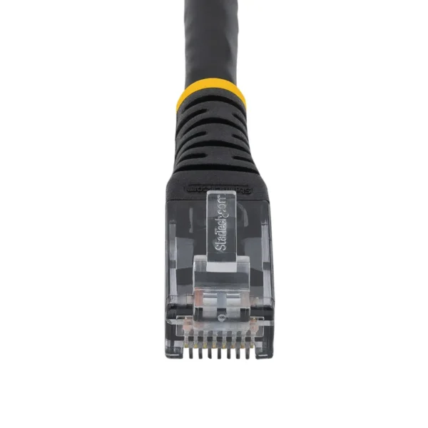 StarTech.com 1ft CAT6 Ethernet Cable – Black CAT 6 Gigabit Ethernet Wire -650MHz 100W PoE RJ45 UTP Molded Network/Patch Cord w/Strain Relief/Fluke Tested/Wiring is UL Certified/TIA