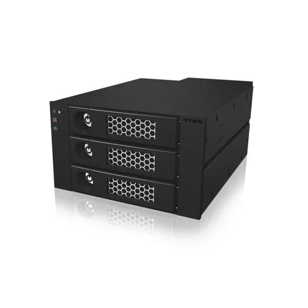 ICY BOX IB-553SSK 2x 5.25″ Storage drive tray Black