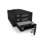 ICY BOX IB-553SSK 2x 5.25″ Storage drive tray Black