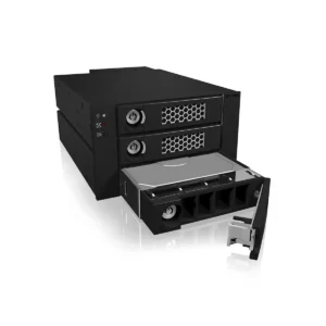 ICY BOX IB-553SSK 2x 5.25″ Storage drive tray Black