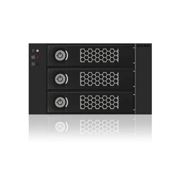 ICY BOX IB-553SSK 2x 5.25″ Storage drive tray Black