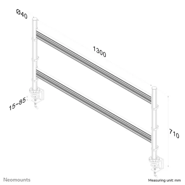 Neomounts FPMA-DTB200 Toolbar desk rail 10-24″