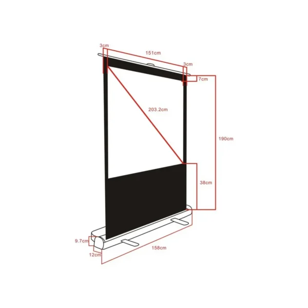 Multibrackets M 1:1 Portable Projection Screen 145×145, 80″