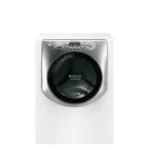 Hotpoint AQD970F 69 washer dryer Freestanding Front-load Silver, White