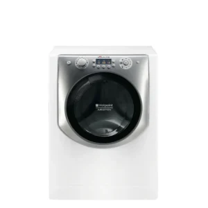 Hotpoint AQD970F 69 washer dryer Freestanding Front-load Silver, White
