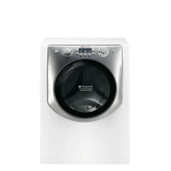 Hotpoint AQD970F 69 washer dryer Freestanding Front-load Silver, White