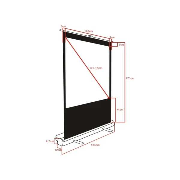 Multibrackets M 1:1 Portable Projection Screen 120×120, 67″