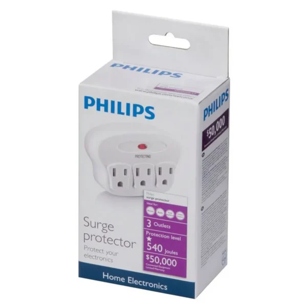 Philips SPP3030E/17 surge protector White 3 AC outlet(s)