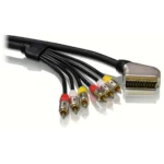 Philips SWV5545/10 video cable adapter 5 m SCART (21-pin) 6 x RCA Black