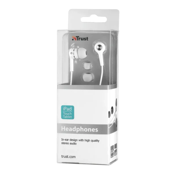 Trust In-Ear Headphones for tablets – White Wired Music