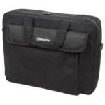 Manhattan London Laptop Bag 15.6″, Top Loader, Black, LOW COST, Accessories Pocket, Shoulder Strap (removable), Cheaper alternative to Targus TAR300, Notebook Case, Three Year Warranty