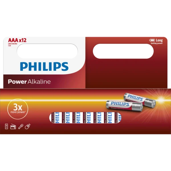 Philips Power Alkaline Battery LR03P12W/10