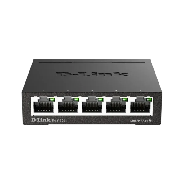 D-Link DGS-105 Unmanaged L2 Gigabit Ethernet (10/100/1000) Black