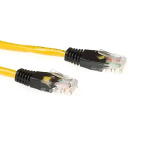 ACT IB3103 networking cable Black, Yellow 3 m Cat5e U/UTP (UTP)