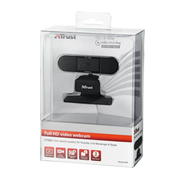 Trust Zyno webcam 1920 x 1080 pixels USB 2.0 Black