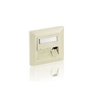 Equip 3-Port German Faceplate, Pearl White