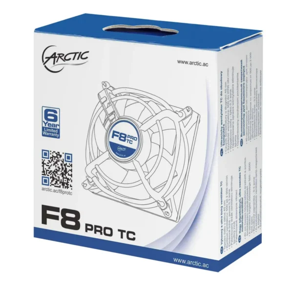 ARCTIC F8 Pro TC – 3-Pin Temperature-controlled fan with Pro case