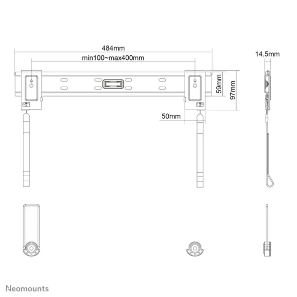Neomounts PLASMA-W840 TV mount wall 23-52″ – fixed