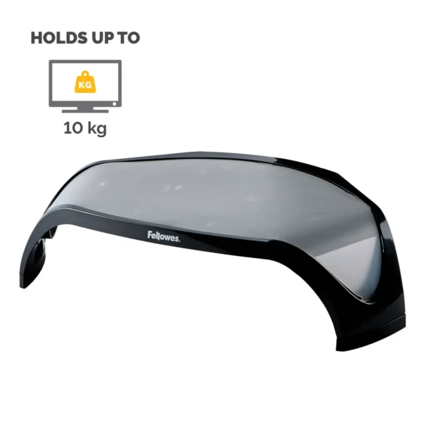 Fellowes Computer Monitor Stand with 3 Height Adjustments – Smart Suites Monitor Riser – Ergonomic Adjustable Monitor Stand for Computers – Max Weight 10KG/Max Size 21″ – Black