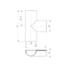 Multibrackets M Cable Cover T Joint 33mm White