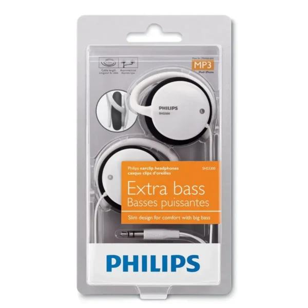 Philips SHS3300/28 headphones/headset Wired Ear-hook Black, White