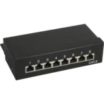 InLine Patch Panel Cat.6 8 Port desktop black RAL9005