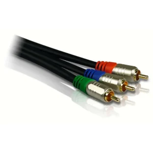 Philips SWV5550/10 component (YPbPr) video cable 5 m 3 x RCA Black