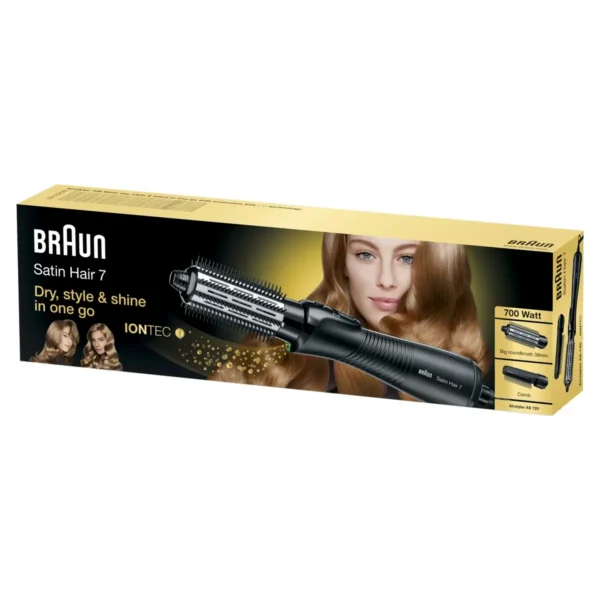 Braun Satin Hair 7 AS 720 Hot air brush Steam Black, Silver 700 W 2 m