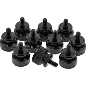 InLine Thumbscrews for enclosures, aluminium, black, 10pcs. pack