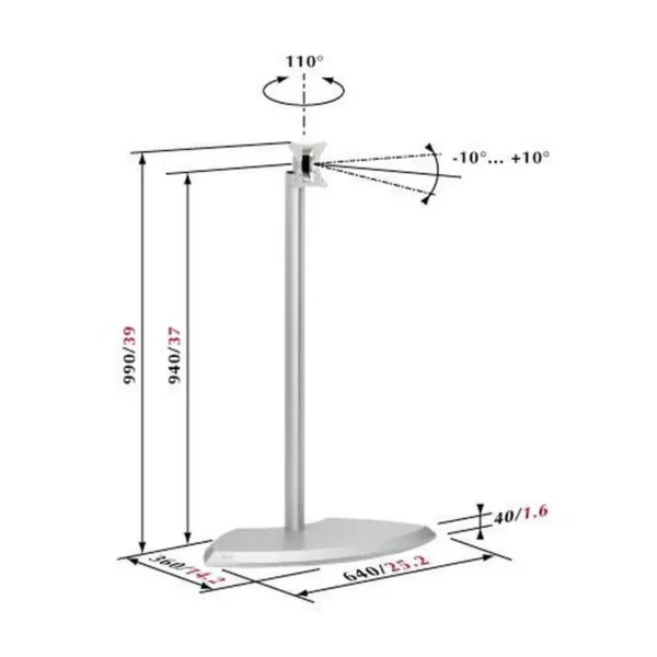 Vogel’s LCD Floorstand Silver