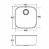 CDA KCC23SS kitchen sink Top-mounted sink Square Stainless steel