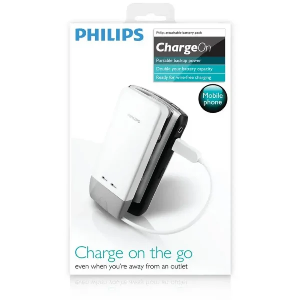 Philips ChargeOn DLP2272/17 power bank Wireless charging Grey, White