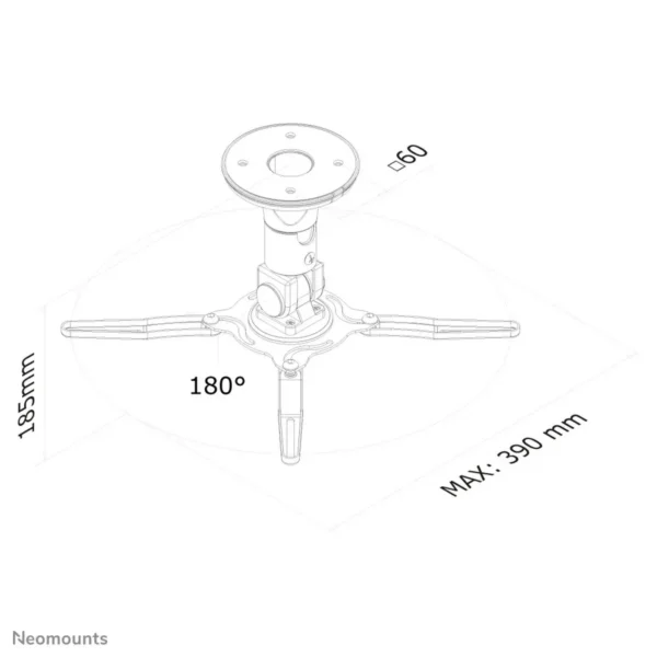 Neomounts BEAMER-C50 Beamer ceiling mount – h 18,5 cm – full motion