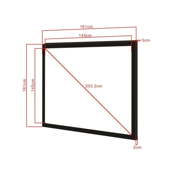 Multibrackets M 1:1 Framed Projection Screen 145×145, 80″