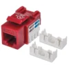 Intellinet Keystone Jack, Cat6, UTP, Punch-down, Red