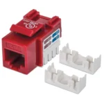 Intellinet Keystone Jack, Cat6, UTP, Punch-down, Red