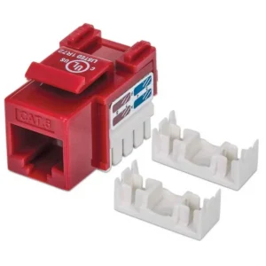 Intellinet Keystone Jack, Cat6, UTP, Punch-down, Red