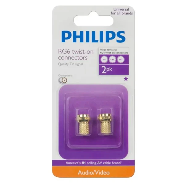 Philips SWV2028H/17 coaxial connector F-type 2 pc(s)