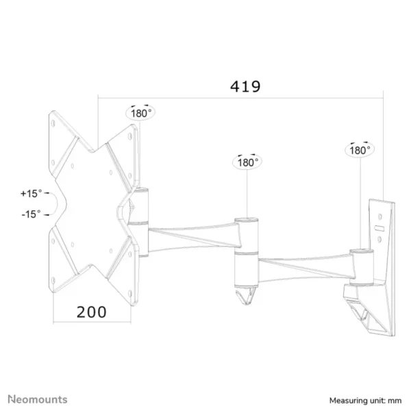 Neomounts FPMA-W835 Monitor/TV mount wall 10-40″ – full motion